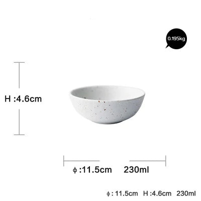 DecorBites™ Ceramic Dinner Plate Set - Round Western Meal Plate, Steak Dish, Rice Bowl