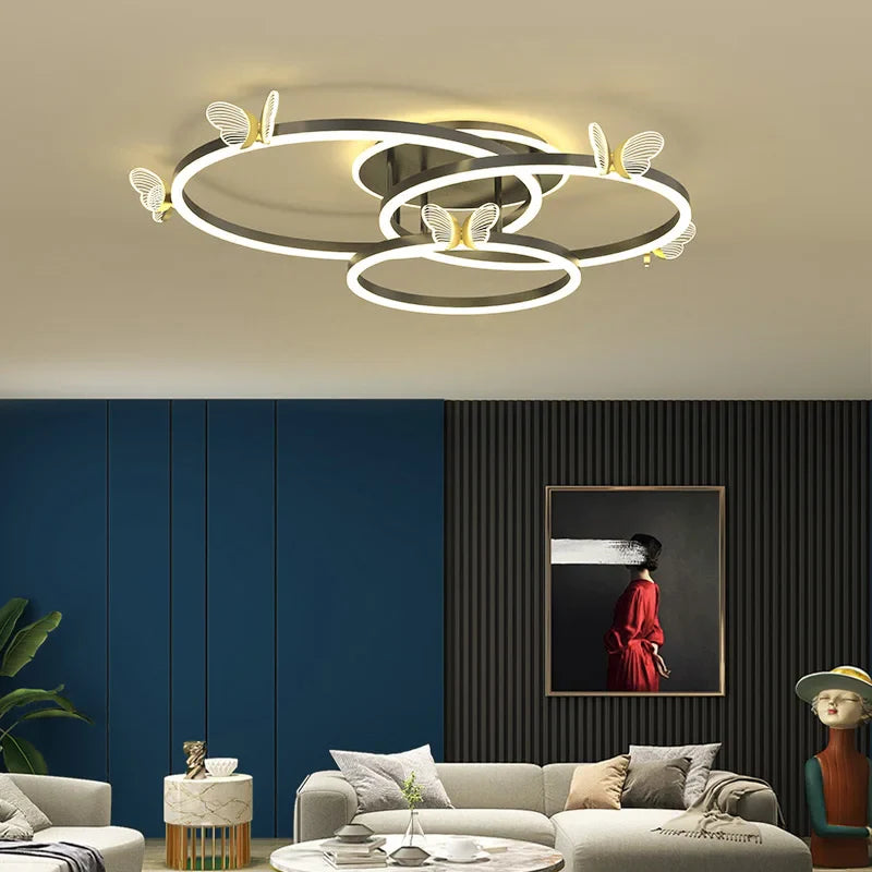 Lámpara de Techo LED Mariposa Luxe™ Decorbites: Atmósfera Moderna, Brillante y Elegante