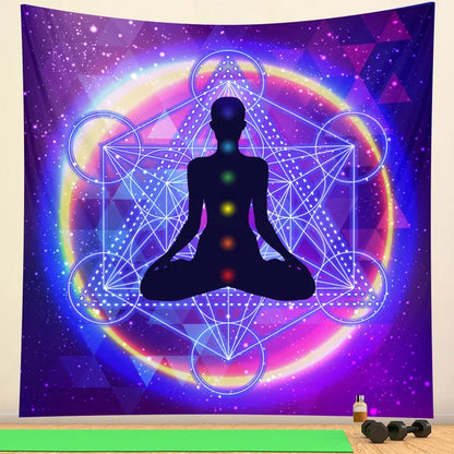 Decobites Mandala Meditation Tarot Tapestry for Home Decor and Yoga Mat