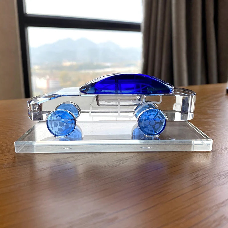 DecorBites™ Adorno de perfume con forma de coche de cristal, pisapapeles, decoración para el hogar o regalo para niños