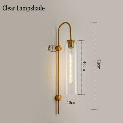 DecorBites™ E27 Glass Wall Light in Smoke Gray Amber Milky White Green for Bedroom Living Room