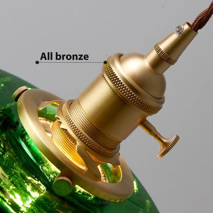 DecorBites™ Green Glass LED Pendant Light - Stylish Lighting Fixture for Modern Interiors