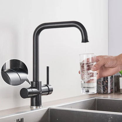 Decorbites™ Zweispundenduschfilterarmatur mit 360-Grad-Drehung für gereinigtes Küchenwasser