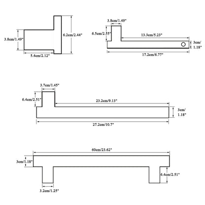 DecorBites™ 7-Piece Bathroom Hardware Set in White for Towels and Toiletries