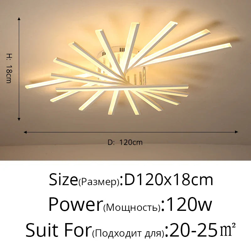 Lámpara de techo LED DecorBites™ para interiores, ideal para sala de estar, dormitorio, pasillo o recibidor.