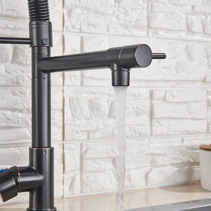 DecorBites™ LED Kitchen Faucet Pull Down Mixer Tap Hot Cold Water Vessel Sink Brass