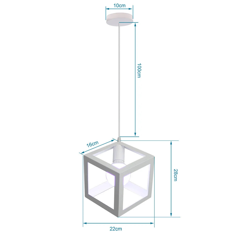 DecorBites™ Industrial Pendant Lights: Modern LED Hanging Lamps for Home Living Room Kitchen Decor