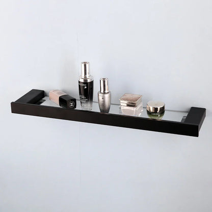DecorBites™ Black Matte Stainless Steel Bathroom Hardware Set: Paper Holder, Toothbrush Holder, Towel Bar & Accessories