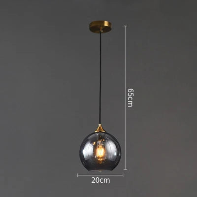 DecorBites™ Glass Ball Pendant Light - Modern Nordic LED Hanging Fixture for Dining and Kitchen