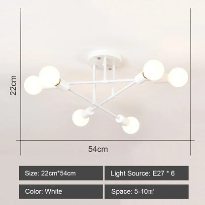 DecorBites™ LED Metal Chandeliers for Living Room - Stylish Ceiling Light for Home Decor