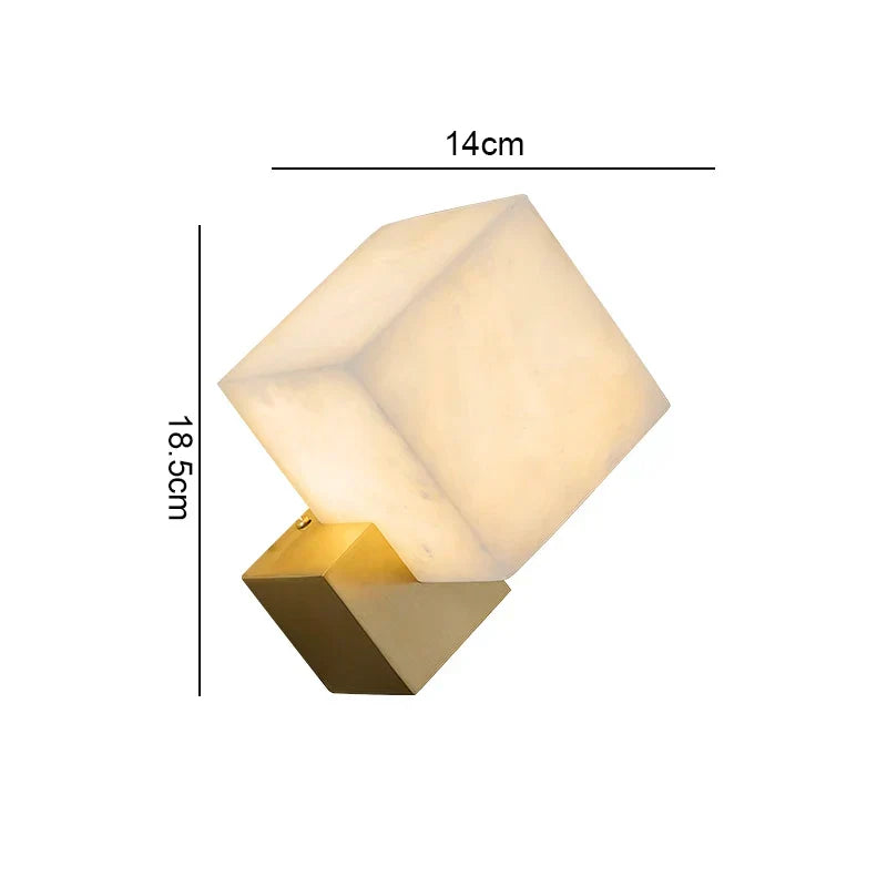 DecorBites™ Jade Wall Lamps: Modern LED Square Marble Lighting Fixtures for Home Decor