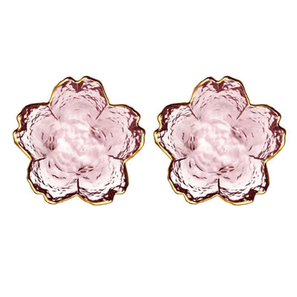 DecorBites™ Japanese Style Glass Plates with Golden Border - Set of 3 | Mini Seasoning Dessert Bowls