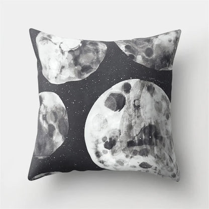 DecorBites™ Cartoon Planet Astronaut Moon Rocket Pillow Case 45x45cm Square Cushion Cover