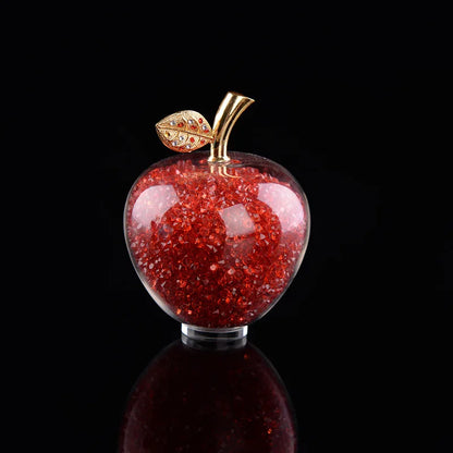 DecorBites™ Glaze Crystal Apple Paperweight Figurine Collection for Home Office Decor