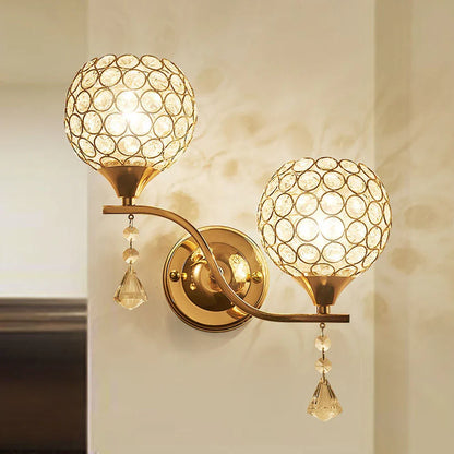 Aplique de pared de cristal DecorBites™: Lámpara de pared moderna para mesilla de noche, ideal para la decoración del hogar.