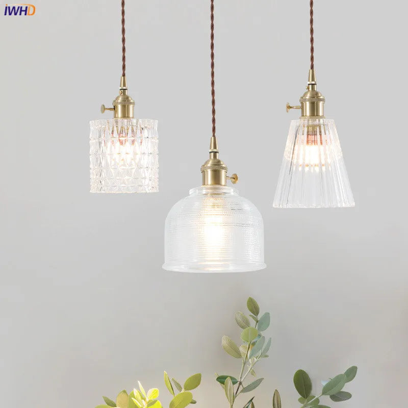Lámparas Colgantes de Vidrio Decorbites™: Estilo Nórdico Japonés, Lámpara LED Industrial Vintage para Hogar, Bar, Café