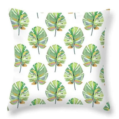 Funda de cojín decorativa DecorBites™ con diseño de hojas verdes, 45 x 45 cm, para sofá o decoración del hogar.