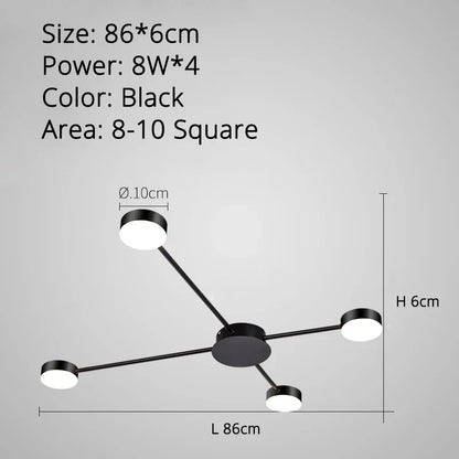 DecorBites™ LED Chandelier Lights: Modern, Creative Home Indoor Lighting Fixtures for Living Room, Bedroom, Kitchen