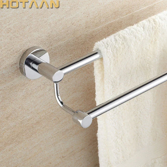 DecorBites™ Double Towel Bar 60cm - Chrome Finish Stainless Steel Bathroom Accessory