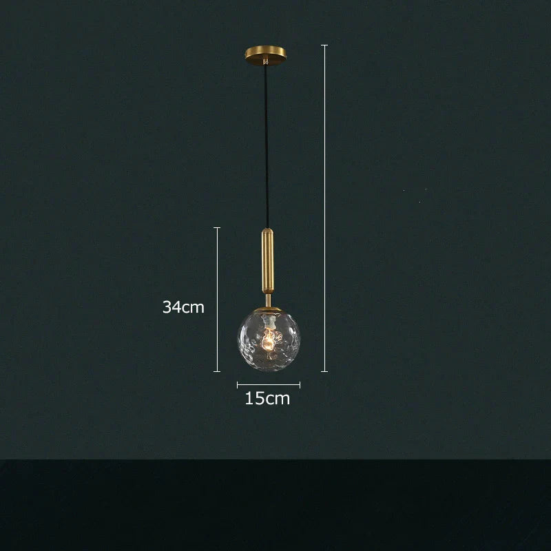 Lámpara colgante DecorBites™ Glass Planet: Lámpara colgante LED nórdica moderna para sala de estar, dormitorio...