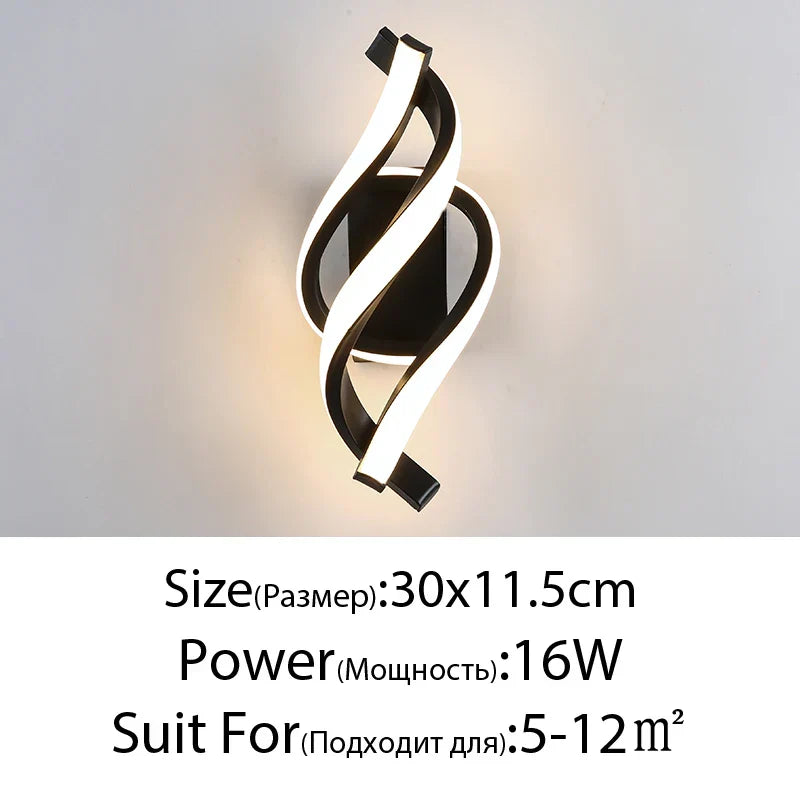 DecorBites™ LED Wall Lamps: Modern Spin Design for Bedroom, Hall, Living Room - 90-260V