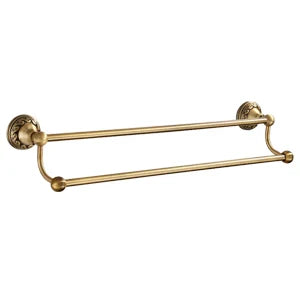 DecorBites™ Brass Bathroom Accessories Set: Robe Hook, Paper Holder, Towel Bar, Soap Basket