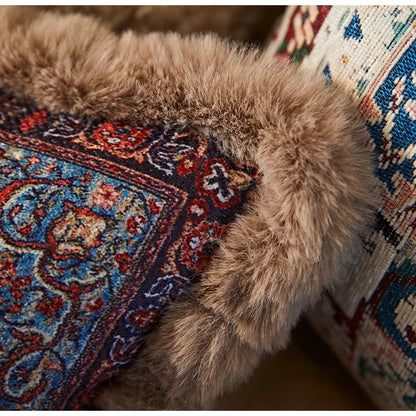 DecorBites™ Bohemian Chenille Lumbar Pillow Cover for Retro Living Room Sofa 60x40