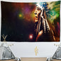 Decobites Indian Head Psychedelic Tapestry Wall Hanging for Bohemian Living Room