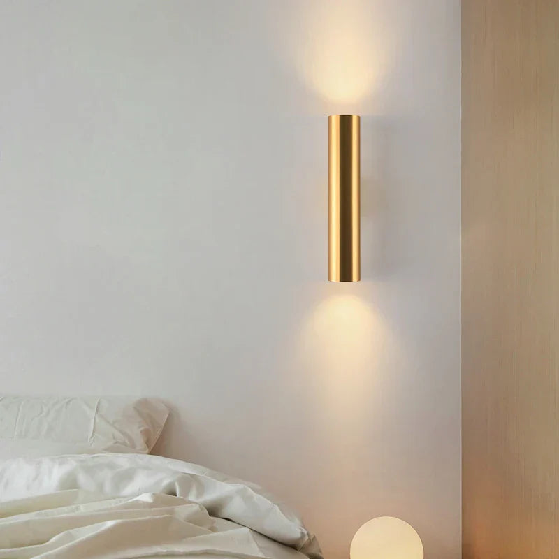 Apliques de pared cilíndricos de doble cabezal DecorBites™ - Iluminación interior LED COB moderna de 14 W