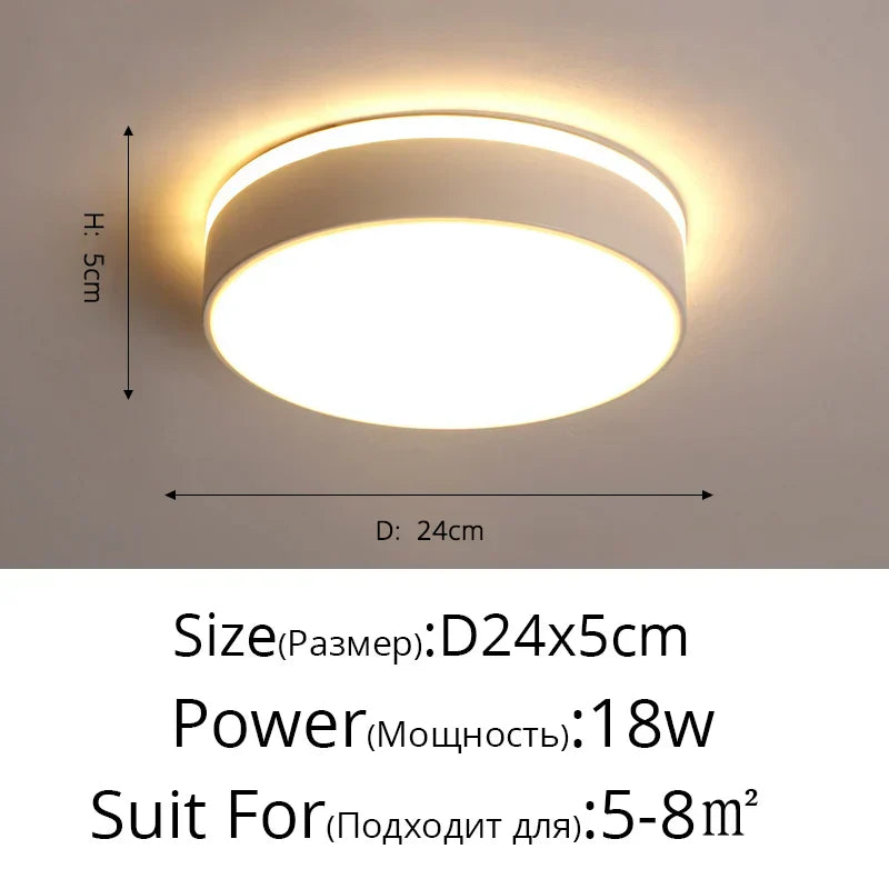 DecorBites™ LED Ceiling Light for Corridor Art Gallery Decoration in White or Black