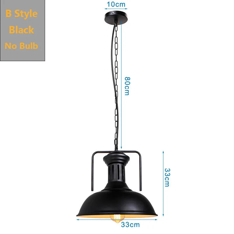 DecorBites™ مصباح معلق صناعي أسود لجزيرة المطبخ أو البار أو ديكور المزرعة