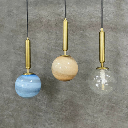 Lámpara colgante DecorBites™ Glass Planet: Lámpara colgante LED nórdica moderna para sala de estar, dormitorio...