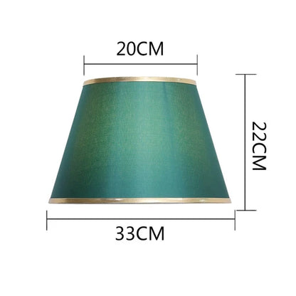 DecorBites™ Golden Edge Large Cloth Lampshade Cover for Bedroom Bedside Floor Lamp