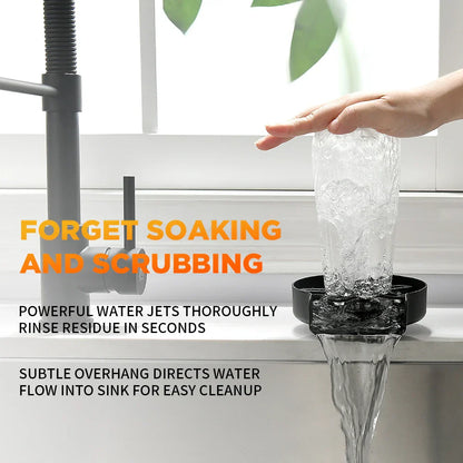 DecorBites™ Glass Rinser: Automatic Cup Washer for Home Sink, Coffee Bar, Kitchen Accessories