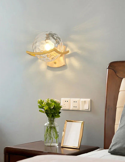 DecorBites™ Japanese Moon Wood Wall Lamp - Minimalist Design - LED Sconce Lights