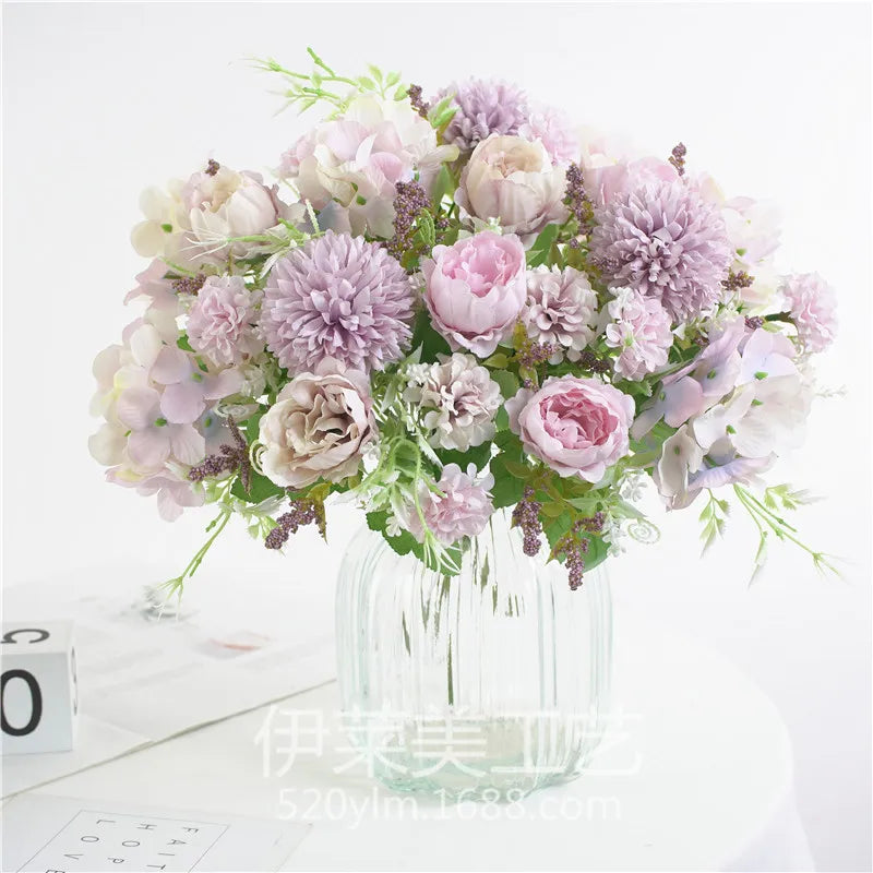 DecorBites™ Artificial Peony Flower Bouquet for Wedding Party Home Decoration