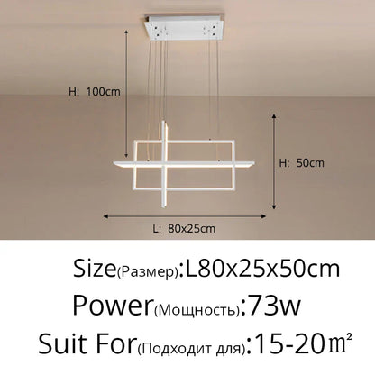 Lámpara colgante geométrica de aluminio DecorBites™ para sala de estar, dormitorio, restaurante y cocina - Luminaria de arte moderno