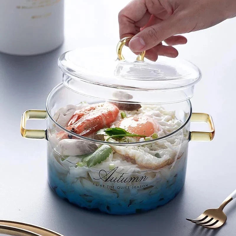 Gradient Glass Saucepan Pot