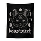 Decobites Cat Witchcraft Black Tapestry Wall Hanging Baphomet Occult Home Decor