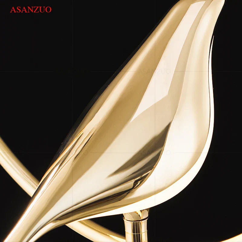 DecorBites™ Golden Bird LED Wall Lamp: Modern Design for Hallway, Stairs, Living Room, Bedroom Decor