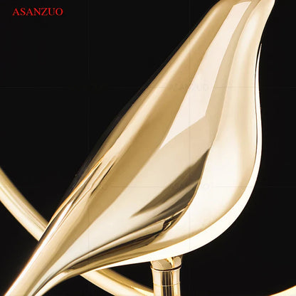 DecorBites™ Golden Bird LED Wall Lamp: Modern Design for Hallway, Stairs, Living Room, Bedroom Decor