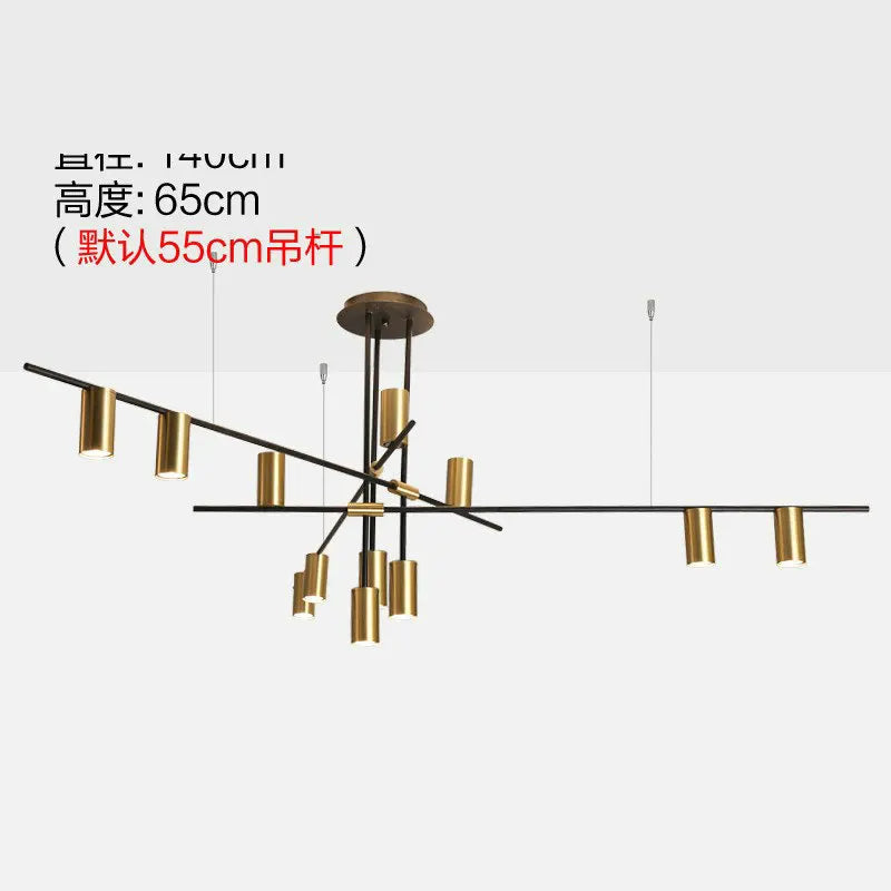 Lámpara de araña dorada DecorBites™ de diseño moderno para sala de estar o comedor E27