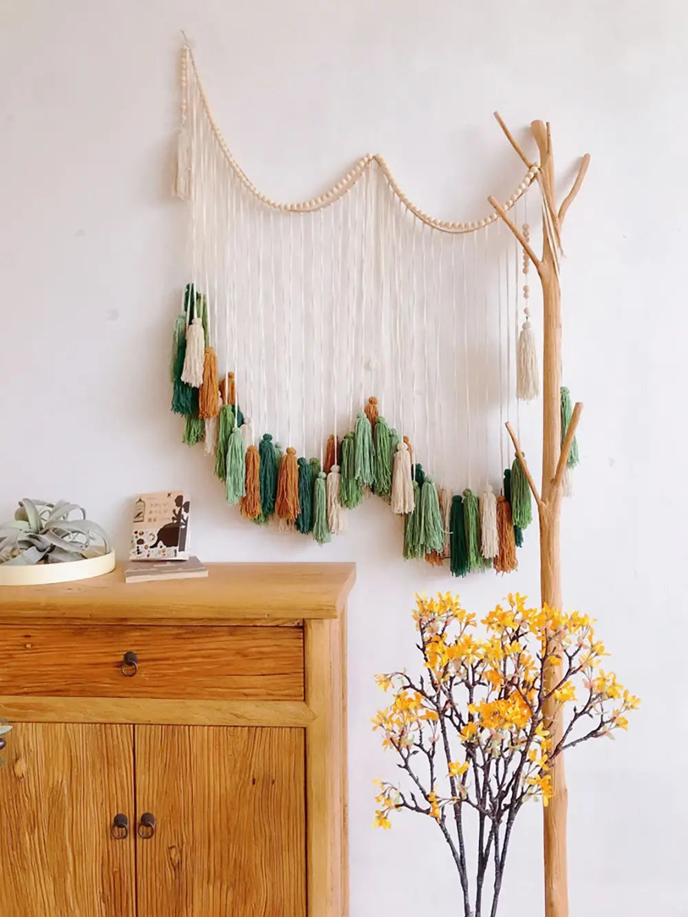 DecorBites™ Moroccan Bohemian Wall Decor Tapestry Curtain Homestay Woven Macrame Sofa Tapestry Livingroom Wall Boho