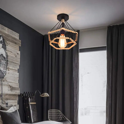 DecorBites™ Diamond Cage Iron Pendant Light for Living Dining Bedroom