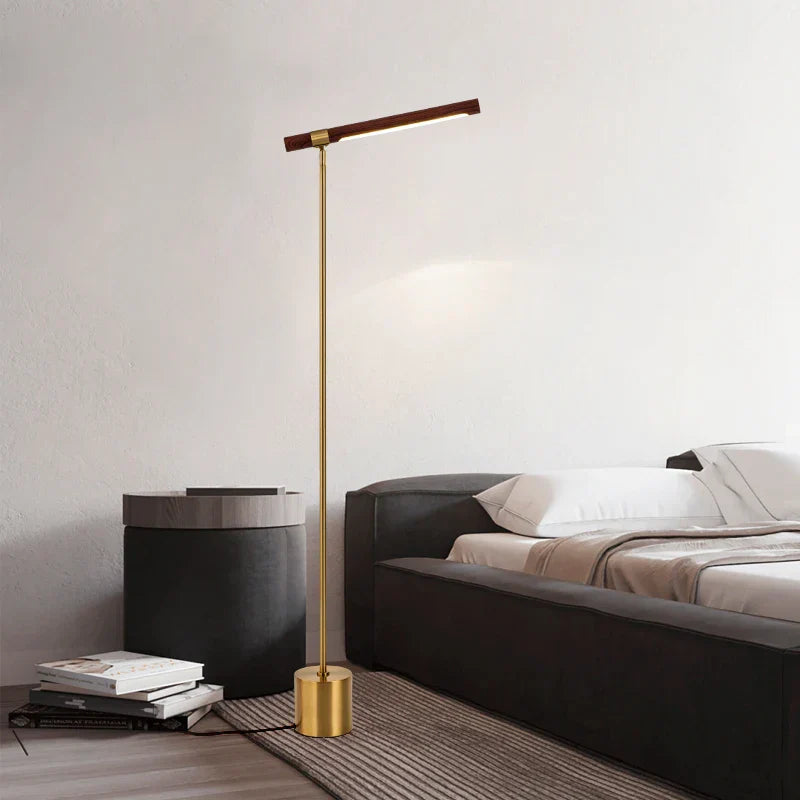 Lámpara de suelo LED Linear Wood™ Decorbites | Luz de suelo vertical de diseño minimalista moderno para loft