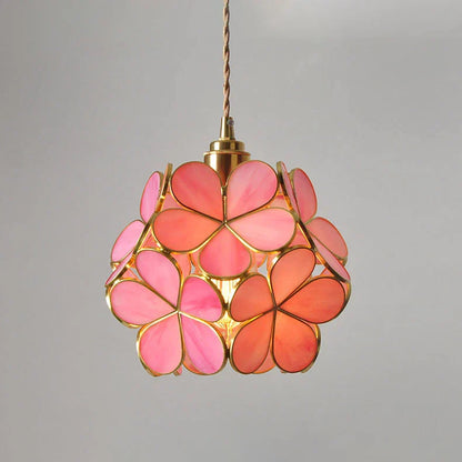 DecorBites™ Japanese Flower Glass Pendant Lights Modern LED Hanging Lamp