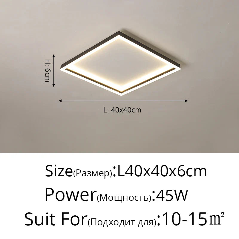 DecorBites™ LED Minimalist Chandelier in Black/Golden Finish for Living Room and Bedroom