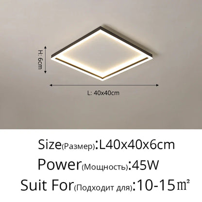 DecorBites™ LED Minimalist Chandelier in Black/Golden Finish for Living Room and Bedroom