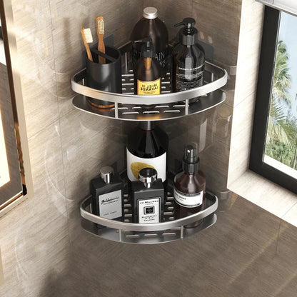 DecorBites™ Bathroom Corner Shelves Suction Cup Storage Rack Shower & Kitchen Organizer