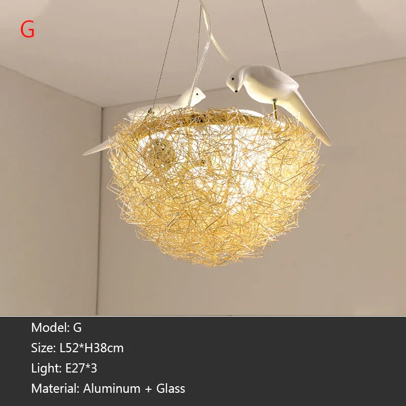DecorBites™ Bird's Nest LED Pendant Light for Dining Room, Cafe, Bar, Restaurant Decor